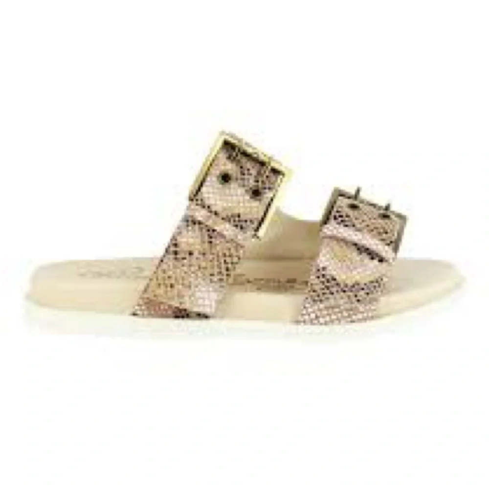 Naughty Monkey Reptile Print Hey Pony Brown TanSandals Womens size 8,5 - Picture 4 of 12